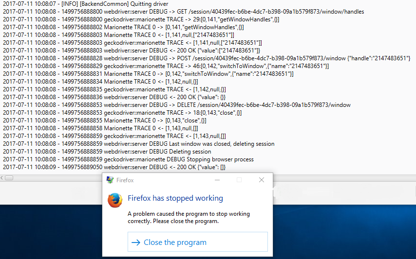 Firefox javascript window close not working